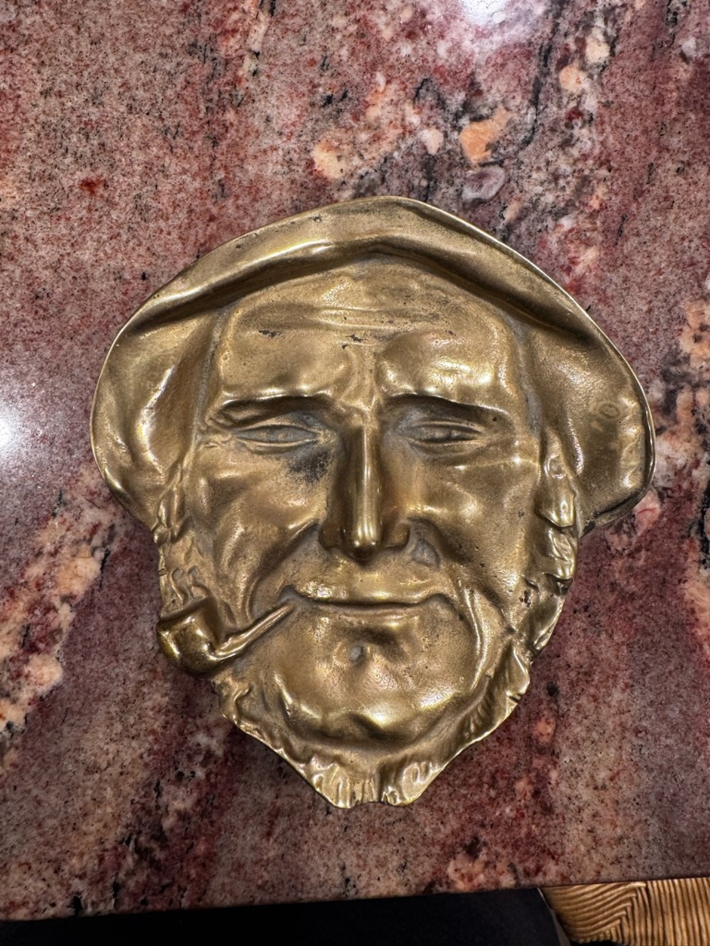 Brass Fisherman Wall Plaque